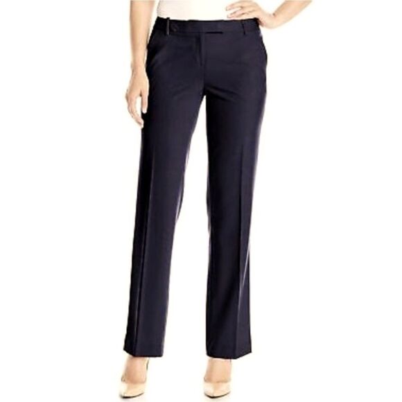 NWT Calvin Klein "The Madison" Grey Pin Striped Slim Leg Dress Pants sz 6 - Picture 1 of 8